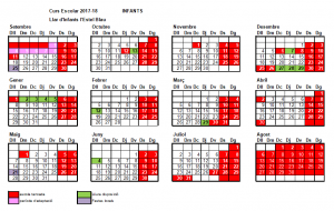 calendari infants 2017-18